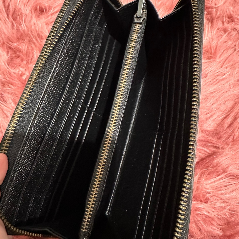 COACH Double Zipper Travel Wallet Clutch Organizer Black - Picture 10 of 15